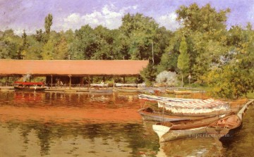 ボート Painting - ボート ハウス プロスペクト パーク印象派ウィリアム メリット チェイス